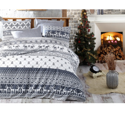 Vánoční bavlněný povlak na polštář Christmas grey 40x40