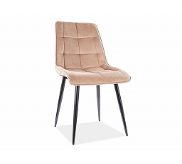 Étkezőszék CHIC VELVET, bézs Bluvel 28/fekete