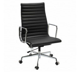 Irodai szék CH1191T fekete bőr/króm