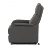 Polohovací křeslo, elektrické kabelové ovládání, šedá, látka, TV-5482 GREY2