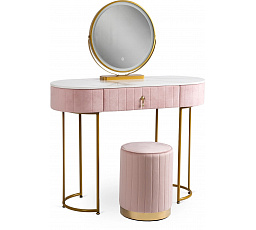 Toaletka ASHLEY Różowa/Złota
