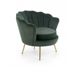 AMORINITO fotel, sötétzöld/arany