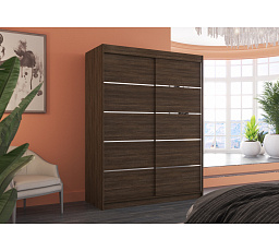 Tolóajtós ruhásszekrény LUFT 150 Choco+Choco