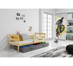 ERYK PARTEROWE RAMA SOSNA SZUFLADA GRAFIT BEZ MATERACY 90 X 200 KPL