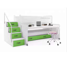 MAX 1 3 OSOBOWY RAMA ZIELONY BEZ MATERACY 80 X 200 KPL