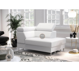 FOTEL DOSTAWKA GALAXY SKÓRA NATURALNA - Strona prawa , Skóra biała