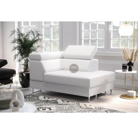 FOTEL DOSTAWKA GALAXY SKÓRA NATURALNA - Strona prawa , Skóra biała