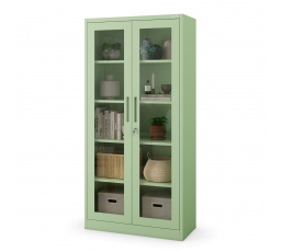 Üvegvitrin AMELIA, 900 x 1850 x 400 mm, Fresh Style: pasztellzöld