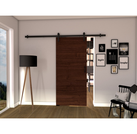 Posuvné dveře LOFT A70, Wenge/Černá Posuvné dveře LOFT A70, Wenge/Černá